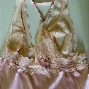 Victoria's Secret Pink Lace Satin Chemise